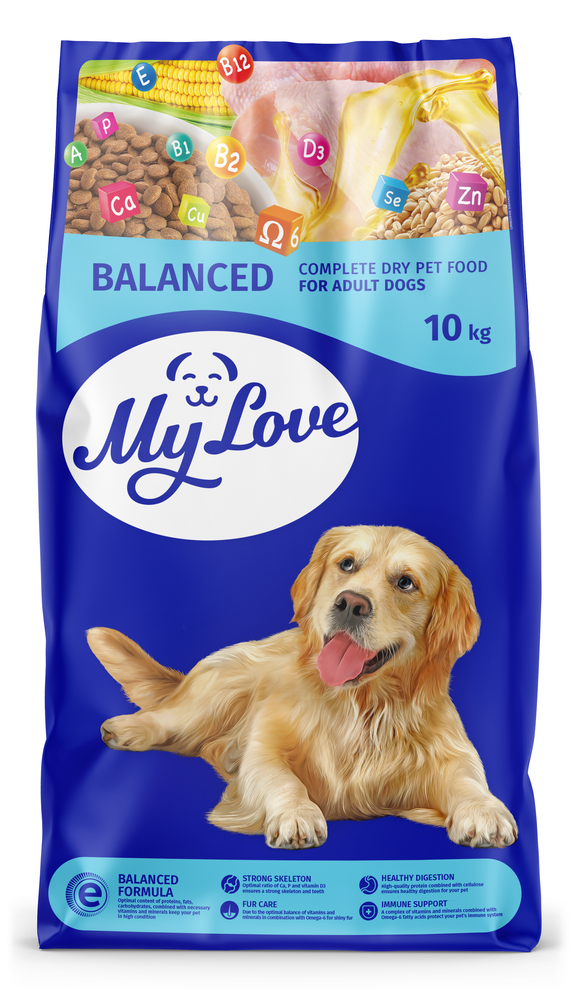 MY LOVE vištiena, daržovės, sausas