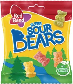 RED BAND Sour Bears guminukai