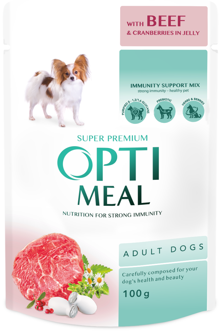 OPTIMEAL jautiena su spanguolėmis, drebučiuose