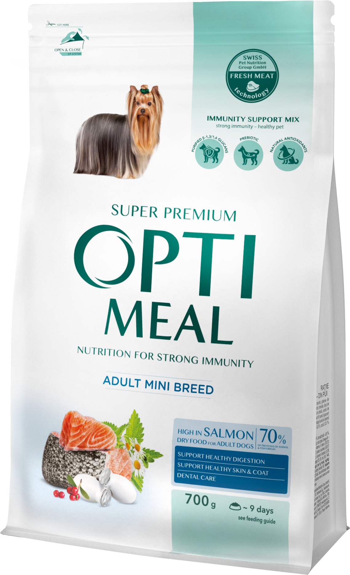 OPTIMEAL mažų veislių, lašiša, sausas