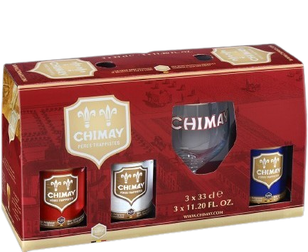CHIMAY 3 alaus rinkinys su taure dėžutėje