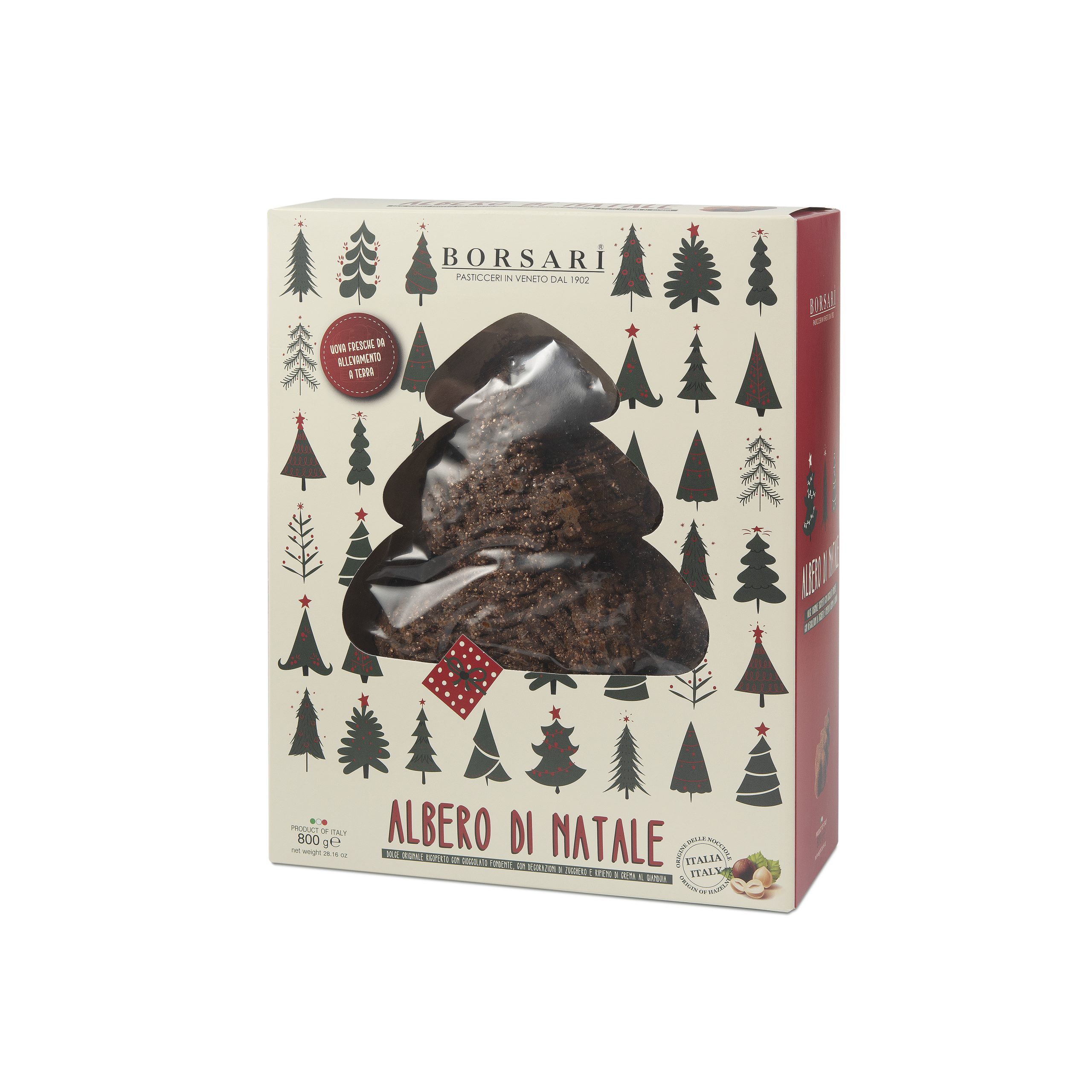 BORSARI Eglės formos pyragas įdarytas riešutų kremu