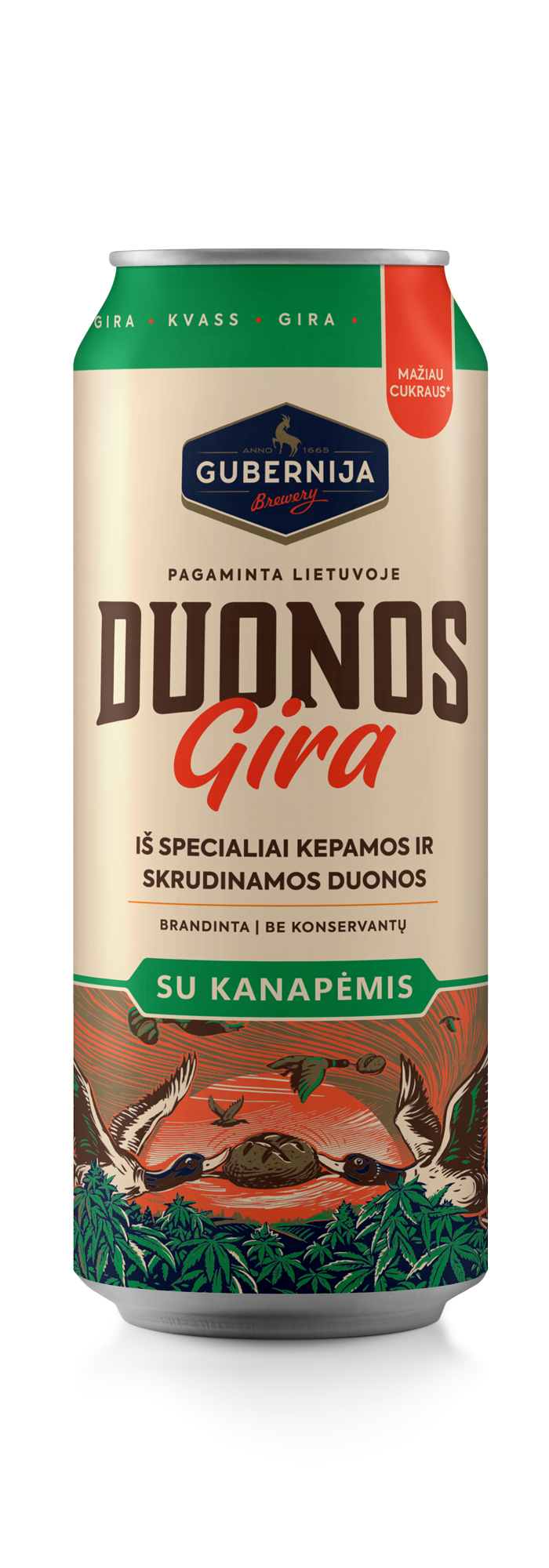 GUBERNIJA DUONOS Tamsi su kanapėmis