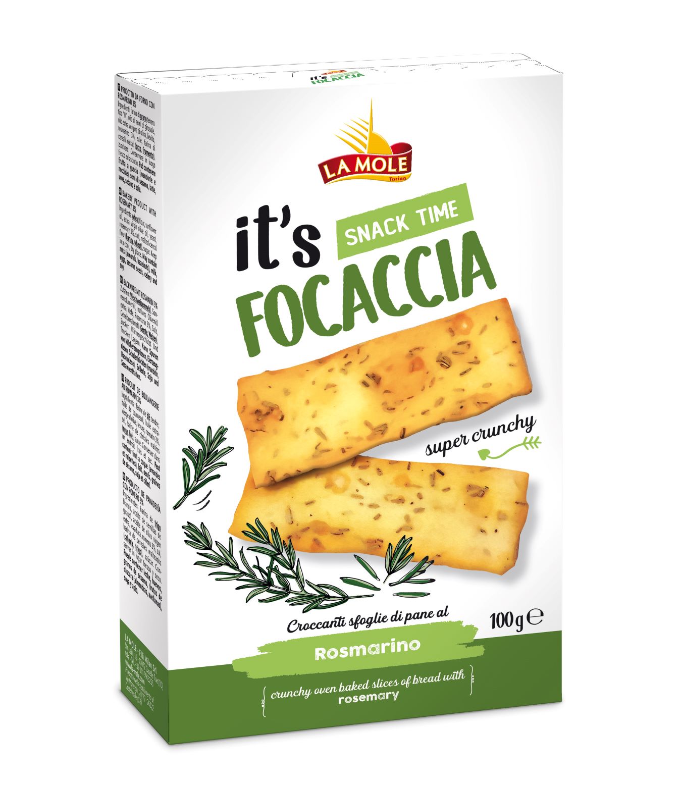 LA MOLE Focaccia su rozmarinais