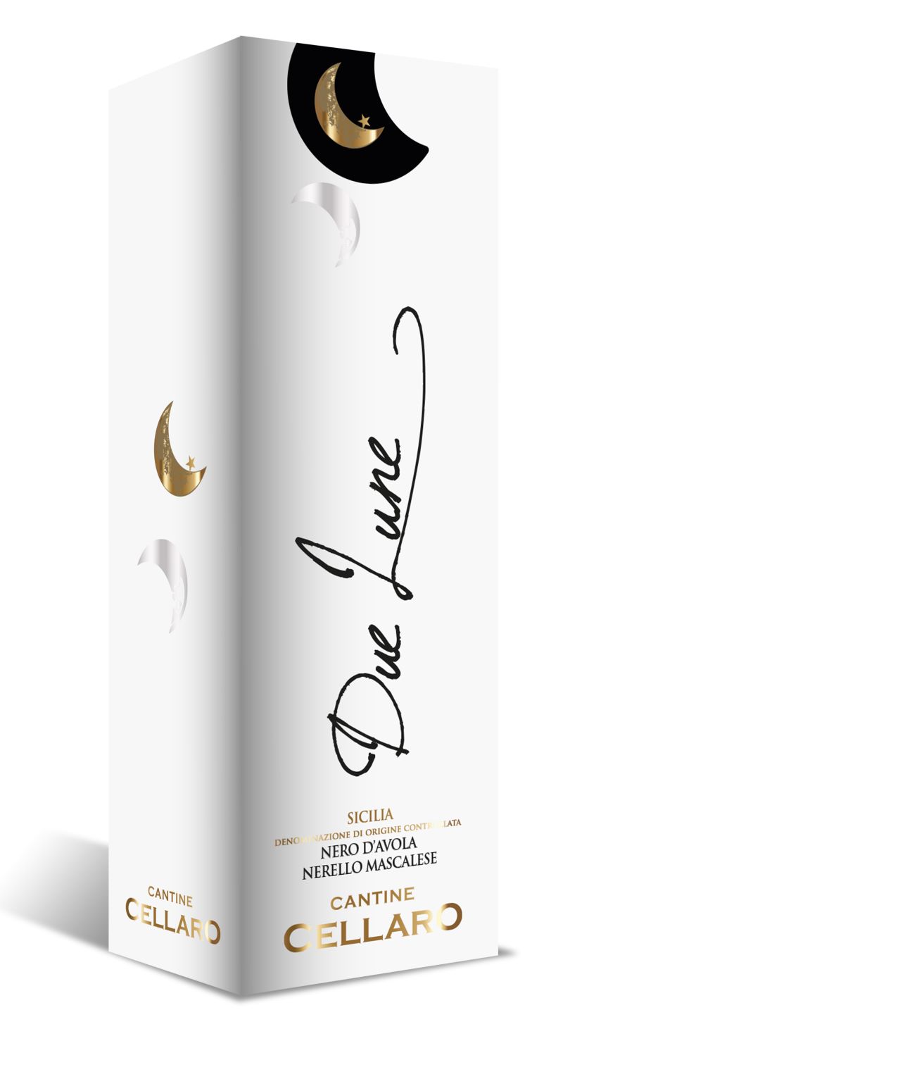 CANTINA CELLARO Due Lune Nerello Mascalese – Nero d‘Avola Sicilia I.G.T.  su dėžute