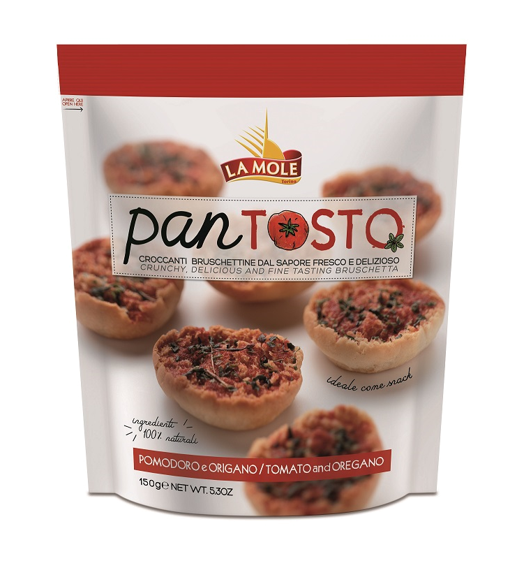 PANTOSTO Skrudintos duonelės su pomidoriais ir raudonėliu