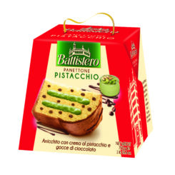 panettone pyragas su pistacijų kremu